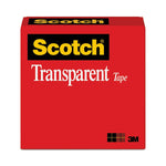 Transparent Tape, 3" Core, 0.75" x 72 yds, Transparent