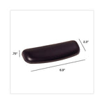 Antimicrobial Gel Small Wrist Rest, 7 x 2.37, Black