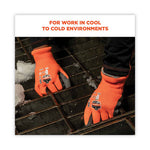 ProFlex 7401 Coated Lightweight Winter Gloves, Orange, 2X-Large, Pair, Ships in 1-3 Business Days