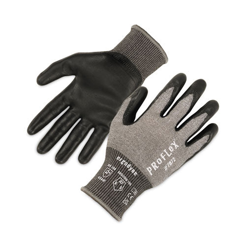 ProFlex 7072 ANSI A7 Nitrile-Coated CR Gloves, Gray, Medium, Pair, Ships in 1-3 Business Days