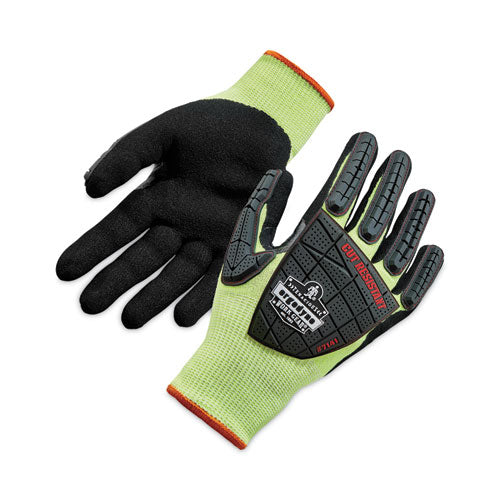 ProFlex 7141 ANSI A4 DIR Nitrile-Coated CR Gloves, Lime, 2X-Large, Pair, Ships in 1-3 Business Days