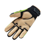 ProFlex 924LTR Leather-Reinforced Hybrid Dorsal Impact-Reducing Gloves, Black/Lime, X-Large, Pair, Ships in 1-3 Business Days