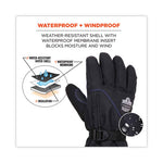 ProFlex 825WP Thermal Waterproof Winter Work Gloves, Black, Small, Pair, Ships in 1-3 Business Days