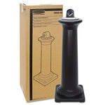 GroundsKeeper Tuscan Receptacle, 22.05 gal, 13 dia x 38.38h, Black