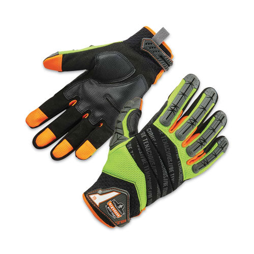 ProFlex 924 Hybrid Dorsal Impact-Reducing Gloves, Black/Lime, Medium, Pair, Ships in 1-3 Business Days