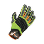 ProFlex 924 Hybrid Dorsal Impact-Reducing Gloves, Black/Lime, 2X-Large, Pair, Ships in 1-3 Business Days