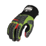 ProFlex 925CR6 Performance Dorsal Impact-Reducing Cut Resistance Gloves, Black/Lime, XL, Pair, Ships in 1-3 Business Days