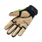 ProFlex 924LTR Leather-Reinforced Hybrid Dorsal Impact-Reducing Gloves, Black/Lime, Large, Pair, Ships in 1-3 Business Days