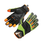 ProFlex 924 Hybrid Dorsal Impact-Reducing Gloves, Black/Lime, Large, Pair, Ships in 1-3 Business Days