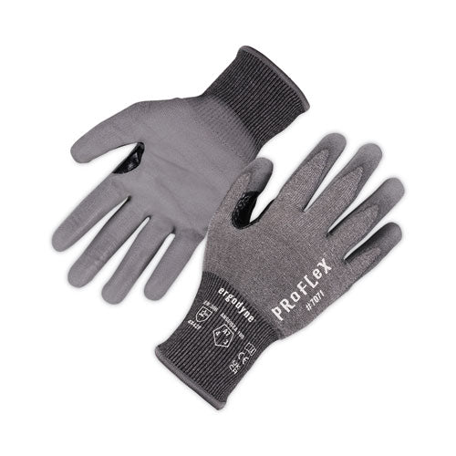 ProFlex 7071 ANSI A7 PU Coated CR Gloves, Gray, Small, Pair, Ships in 1-3 Business Days