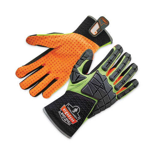 ProFlex 925F(x) Standard Dorsal Impact-Reducing Gloves, Black/Lime, Medium, Pair, Ships in 1-3 Business Days