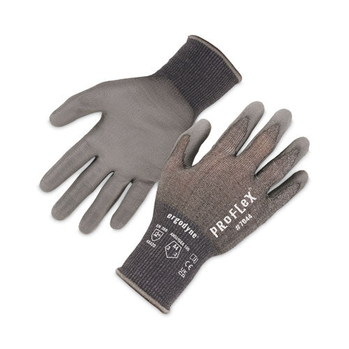 ProFlex 7044 ANSI A4 PU Coated CR Gloves, Gray, 2X-Large, Pair, Ships in 1-3 Business Days