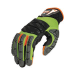 ProFlex 924 Hybrid Dorsal Impact-Reducing Gloves, Black/Lime, Small, Pair, Ships in 1-3 Business Days