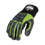 ProFlex 925WP Performance Dorsal Impact-Reducing Thermal Waterproof Gloves, Black/Lime, XL, Pair, Ships in 1-3 Business Days