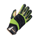 ProFlex 924LTR Leather-Reinforced Hybrid Dorsal Impact-Reducing Gloves, Black/Lime, Small, Pair, Ships in 1-3 Business Days