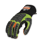 ProFlex 925F(x) Standard Dorsal Impact-Reducing Gloves, Black/Lime, Small, Pair, Ships in 1-3 Business Days