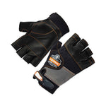 ProFlex 901 Half-Finger Leather Impact Gloves, Black, Large, Pair, Ships in 1-3 Business Days