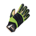 ProFlex 924LTR Leather-Reinforced Hybrid Dorsal Impact-Reducing Glove, Black/Lime, 2X-Large, Pair, Ships in 1-3 Business Days