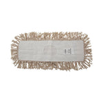 Industrial Dust Mop Head, Hygrade Cotton, 18w x 5d, White