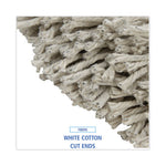 Cut-End Wet Mop Head, Cotton, No. 32, White