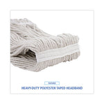 Pro Loop Web/Tailband Wet Mop Head, Cotton, 12/Carton