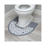 Commode Mat 2.0, Rubber, 22 x 22, Gray/White, 6/Carton