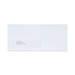 Peel Seal Strip Business Envelope, Address Window, #10, Square Flap, Self-Adhesive Closure, 4.13 x 9.5, White, 500/Box