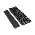 RGB Programmable Mechanical Gaming Keyboard with Detachable Magnetic Palmrest, 108 Keys, Black