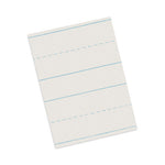 Skip-A-Line Ruled Newsprint Paper, 3/4" Two-Sided Long Rule, 8.5 x 11, 500/Ream