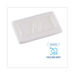 Face and Body Soap, Flow Wrapped, Floral Fragrance, # 1/2 Bar, 1000/Carton