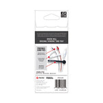 Portable Cord Ties, (2) 3" x 0.25"/ (2) 5" x 0.38"/ (2) 7" x 0.5", Black/Gray/White, 6/Pack