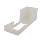 White Window Bakery Boxes with Attached Flip Top, 4-Corner Beers Design, 4.5 x 4.5 x 4.5, White, Paper, 200/Carton