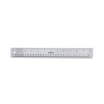 Clear Plastic Ruler, Standard/Metric, 12" Long, Clear