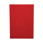 Buffing Floor Pads, 28 x 14, Red, 10/Carton