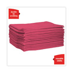 Power Clean X80 Heavy Duty Cloths,, 12.5 x 12, Red, 50/Box, 4 Boxes/Carton