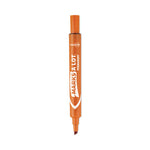 MARKS A LOT Large Desk-Style Permanent Marker, Broad Chisel Tip, Orange, Dozen (8883)