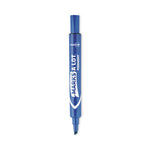 MARKS A LOT Large Desk-Style Permanent Marker, Broad Chisel Tip, Blue, Dozen (8886)