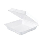 Insulated Foam Hinged Lid Containers, 1-Compartment, 9.3 x 9.5 x 3, White, 200/Pack, 2 Packs/Carton