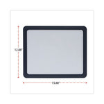 Recycled Cubicle Dry Erase Board, 15.88 x 12.88, White Surface, Charcoal Plastic Frame