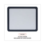 Recycled Cubicle Dry Erase Board, 15.88 x 12.88, White Surface, Charcoal Plastic Frame