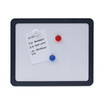 Recycled Cubicle Dry Erase Board, 15.88 x 12.88, White Surface, Charcoal Plastic Frame