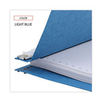 Pressboard Hanging Binder, 2 Posts, 6" Capacity, 9.5 x 11, Light Blue