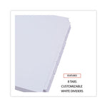 Self-Tab Index Dividers, 8-Tab, 11 x 8.5, White, 24 Sets