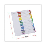 Deluxe Table of Contents Dividers for Printers, 15-Tab, 1 to 15; Table Of Contents, 11 x 8.5, White, 6 Sets