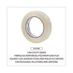 120# Utility Grade Filament Tape, 3" Core, 24 mm x 54.8 m, Clear