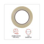 120# Utility Grade Filament Tape, 3" Core, 24 mm x 54.8 m, Clear