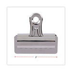 Bulldog Clips, Jumbo, Nickel, 12/Pack