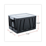 Collapsible Crate, Letter/Legal Files, 17.25" x 14.25" x 10.5", Black/Gray, 2/Pack