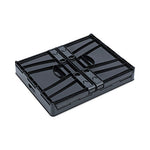 Collapsible Crate, Letter/Legal Files, 17.25" x 14.25" x 10.5", Black/Gray, 2/Pack