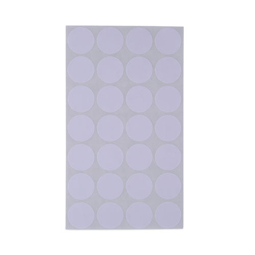 Self-Adhesive Removable Color-Coding Labels, 0.75" dia, White, 28/Sheet, 36 Sheets/Pack